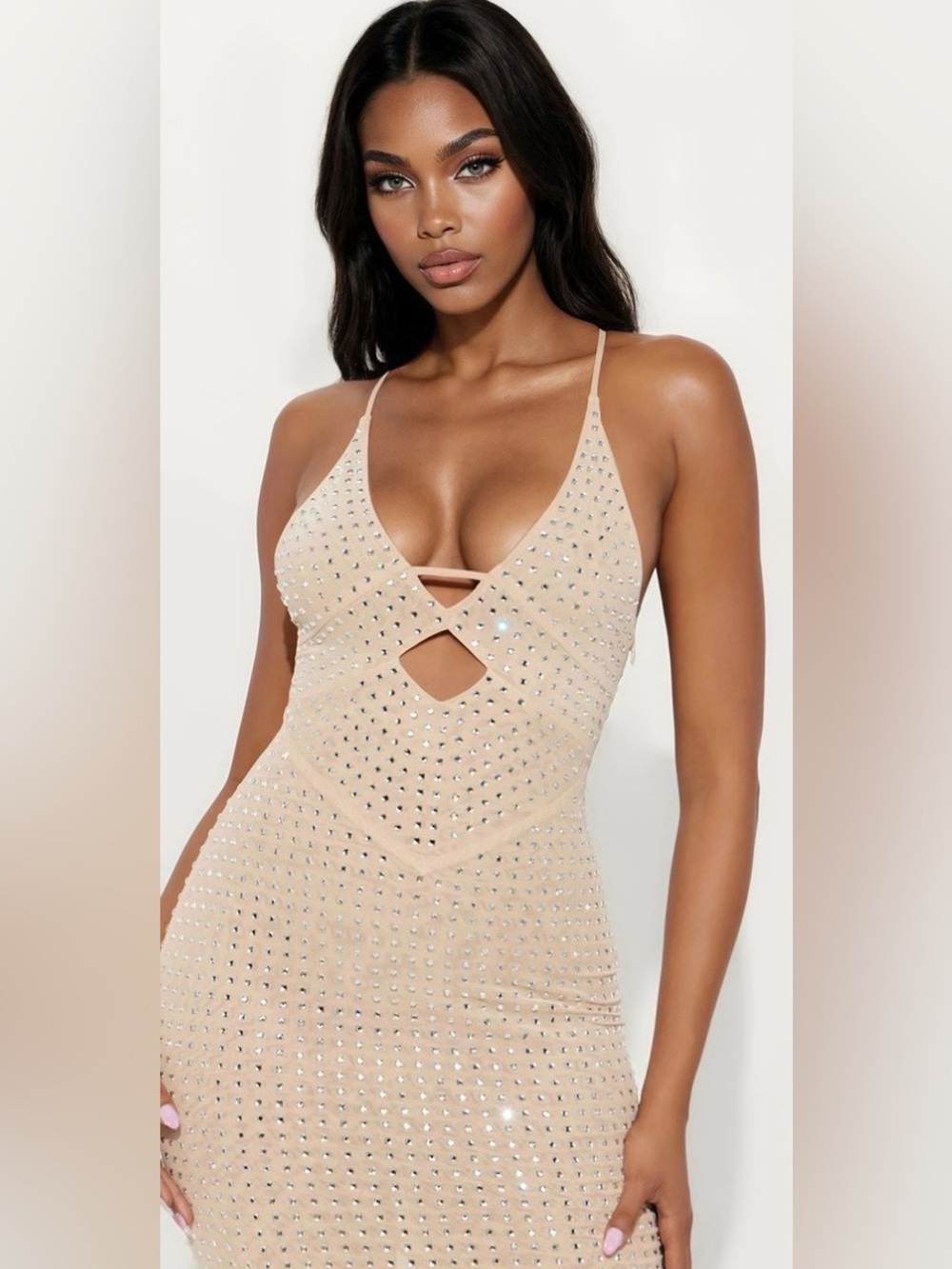 Rhinestone Midi Dress
